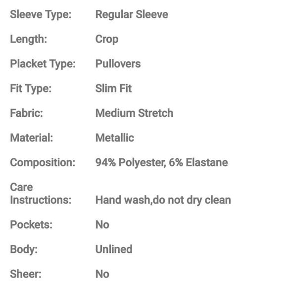 Black & Silver Spider Web Long Sleeved Crop Top - Picture 4 of 6